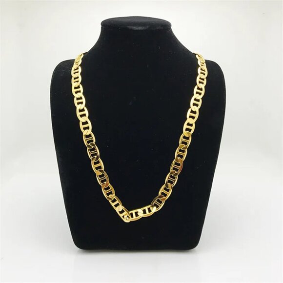 🥇Awesome 24" Mariner Link Chain, 6mm Wide, Yellow Gold - Picture 5 of 6